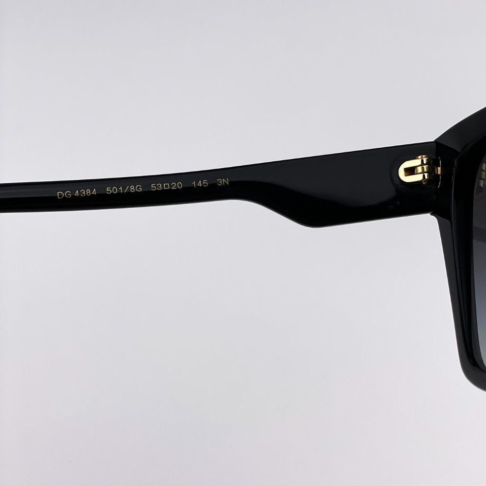 D&G DG4384 501/8G  Sunglasses Black Gray Square Women - Picture 9 of 10